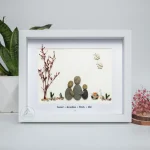 Personalized Family With Pets Pebble Art, Pebble Art Gift, Family With Dog Pebble Art, Family With Cat Pebble Art, Gift for Family - Image 7