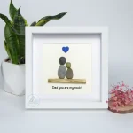 Personalized Father's Day Pebble Art, Unique Birthday Gift for Dad, Dad's Birthday Gift, Pebble Art for Dad, Father's Day Pebble Artwork - Image 5
