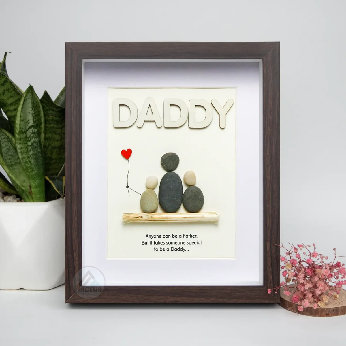 Personalized Father's Day Pebble Art, Unique Birthday Gift for Dad, Dad's Birthday Gift, Pebble Art for Dad, Father's Day Pebble Artwork - Image 6