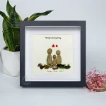 Personalized Family Pebble Art, Family Portrait with Pet Pebble Art, Stone art, Family wall art, Pebble Art Gifts, Heartwarming Gift Idea - Image 5