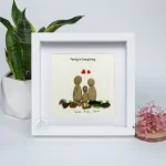 Personalized Family Pebble Art, Family Portrait with Pet Pebble Art, Stone art, Family wall art, Pebble Art Gifts, Heartwarming Gift Idea - Image 6