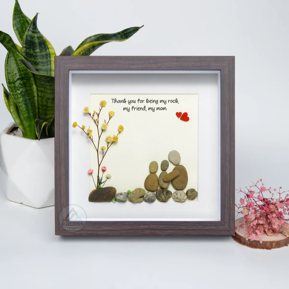 Personalized Gift For Mom, Mom Pebble Art, Gift For Mother Day, Mother's Day Gift, Mom Pebble Art, Pebble Art Gift For Mom From Daughter - Image 5