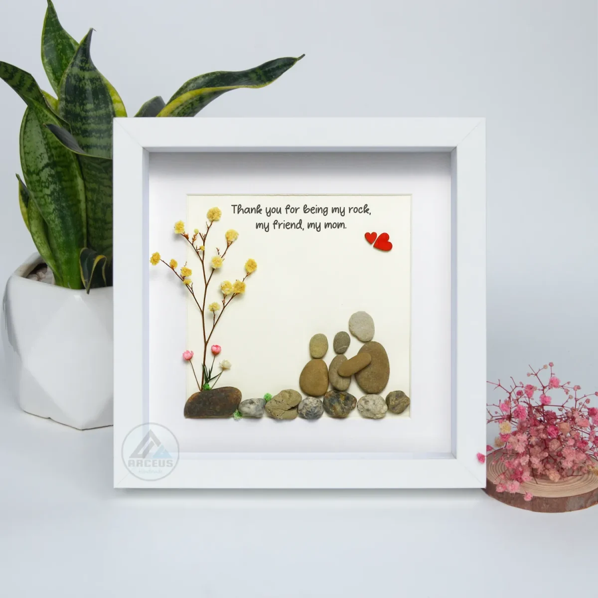 Personalized Gift For Mom, Mom Pebble Art, Gift For Mother Day, Mother's Day Gift, Mom Pebble Art, Pebble Art Gift For Mom From Daughter - Image 7