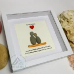 Personalized Couple Pebble Art, Wedding Gift for Couple, Anniversary Gift For Girlfriend / Wife / Husband, Pebble Painting, Pebble Art Gift - Image 5
