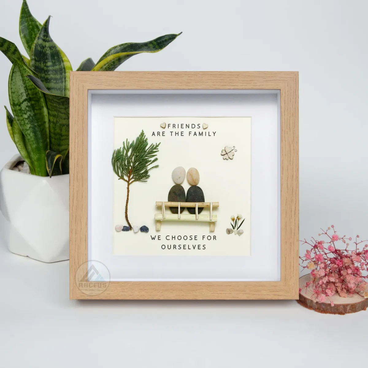 Personalized Best Friends Pebble Art, Birthday Gifts, Gifts For Best Friends, Friends Female, Best Friend Pebble Art, Pebble Art Gift - Image 1