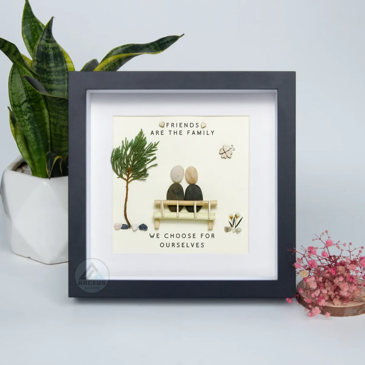 Personalized Best Friends Pebble Art, Birthday Gifts, Gifts For Best Friends, Friends Female, Best Friend Pebble Art, Pebble Art Gift - Image 5