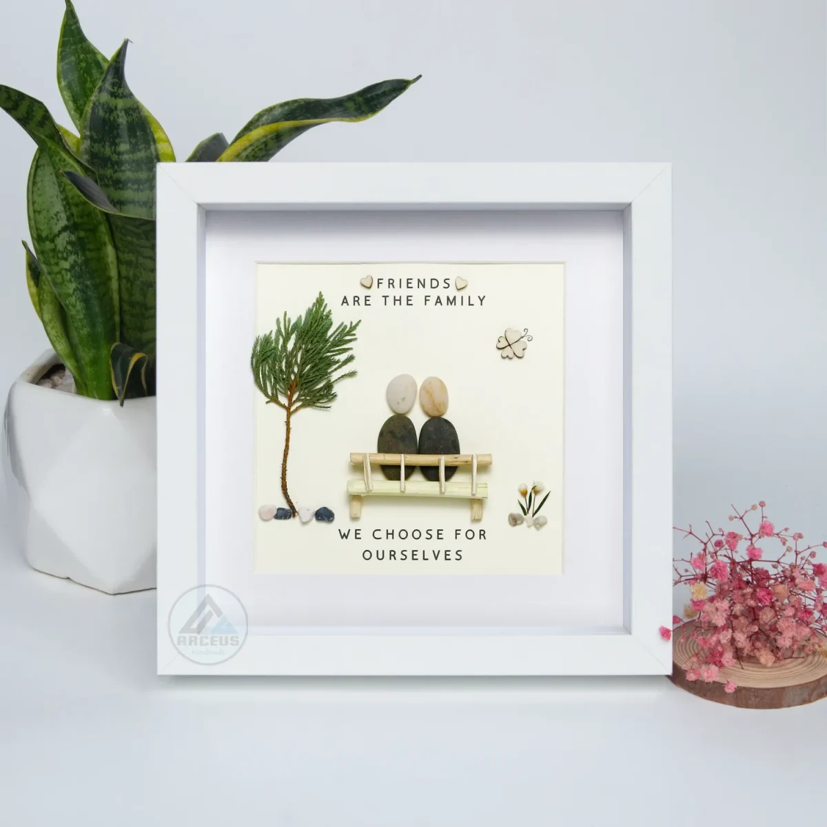 Personalized Best Friends Pebble Art, Birthday Gifts, Gifts For Best Friends, Friends Female, Best Friend Pebble Art, Pebble Art Gift - Image 6