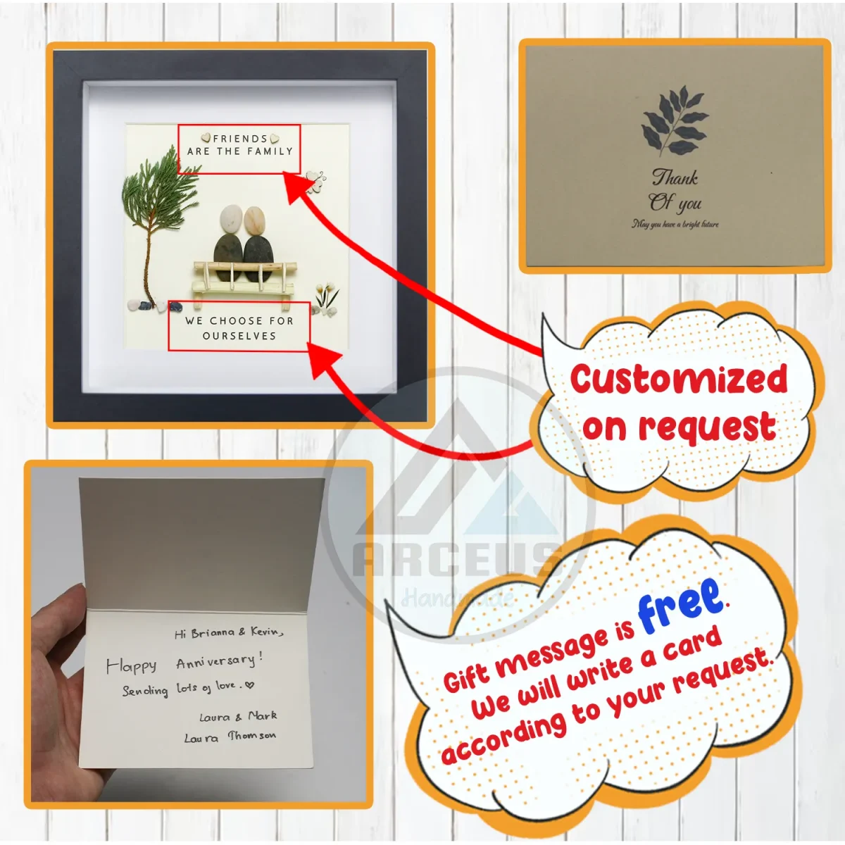 Personalized Best Friends Pebble Art, Birthday Gifts, Gifts For Best Friends, Friends Female, Best Friend Pebble Art, Pebble Art Gift - Image 3