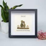 Personalized Couple Pebble Art, Wedding Gift for Couple, Anniversary Gift For Girlfriend / Wife / Husband, Pebble Painting, Pebble Art Gift - Image 5