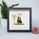 Personalized Couple Pebble Art, Wedding Gift for Couple, Anniversary Gift For Girlfriend / Wife / Husband, Pebble Painting, Pebble Art Gift - Image 6
