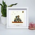 Grandma & Grandpa Pebble Art, Pebble Art Birthday Gift For Nana, Gift For Grandma, Grandma & Grandchildren Pebble Frame, Pebble Art Gift - Image 7