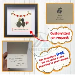 Personalized Couple Pebble Art, Wedding Gift for Couple, Anniversary Gift For Girlfriend / Wife / Husband, Pebble Painting, Pebble Art Gift - Image 3