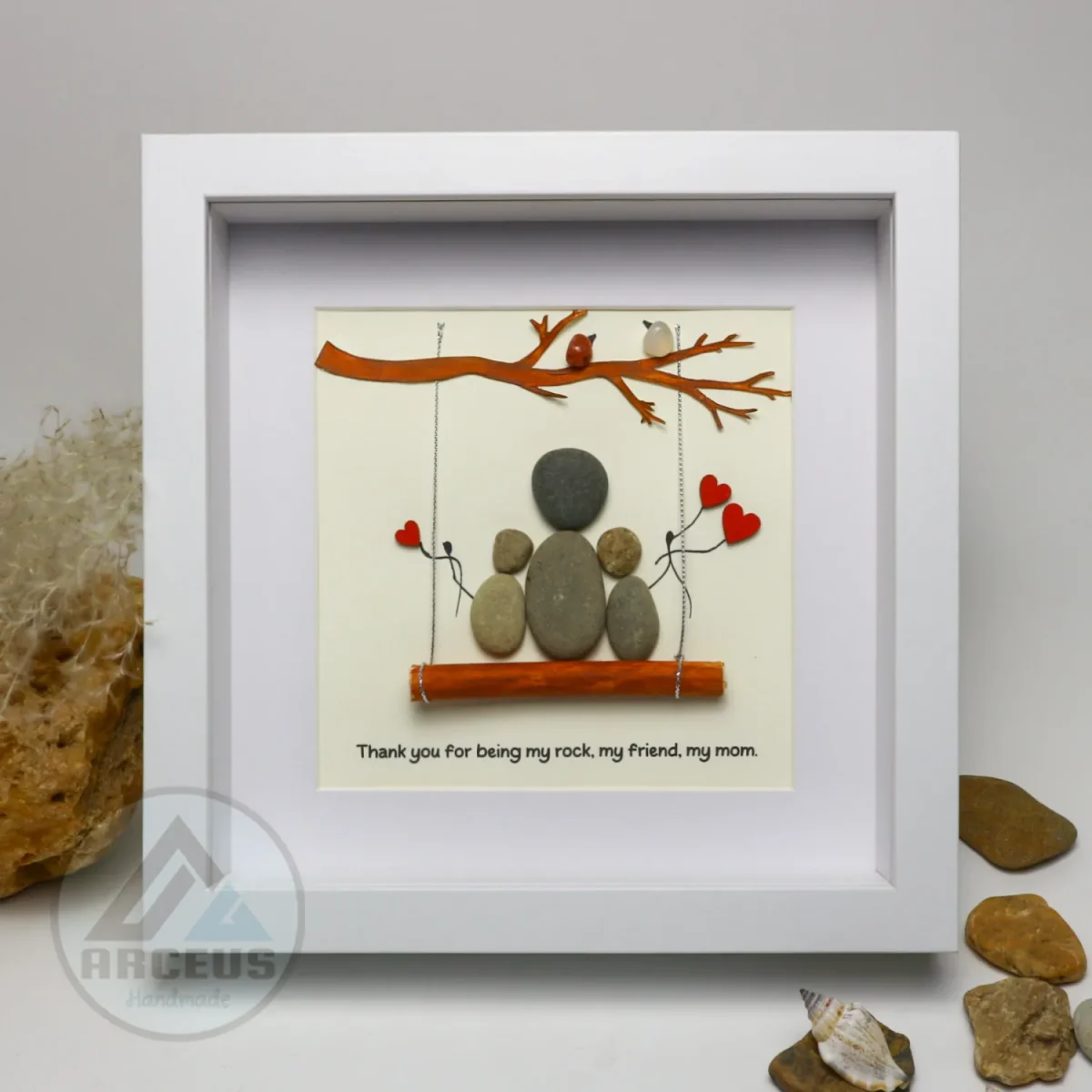 Personalized Gift For Mom, Mom Pebble Art, Gift For Mother Day, Mother's Day Gift, Mom Pebble Art, Pebble Art Gift For Mom From Daughter - Image 6