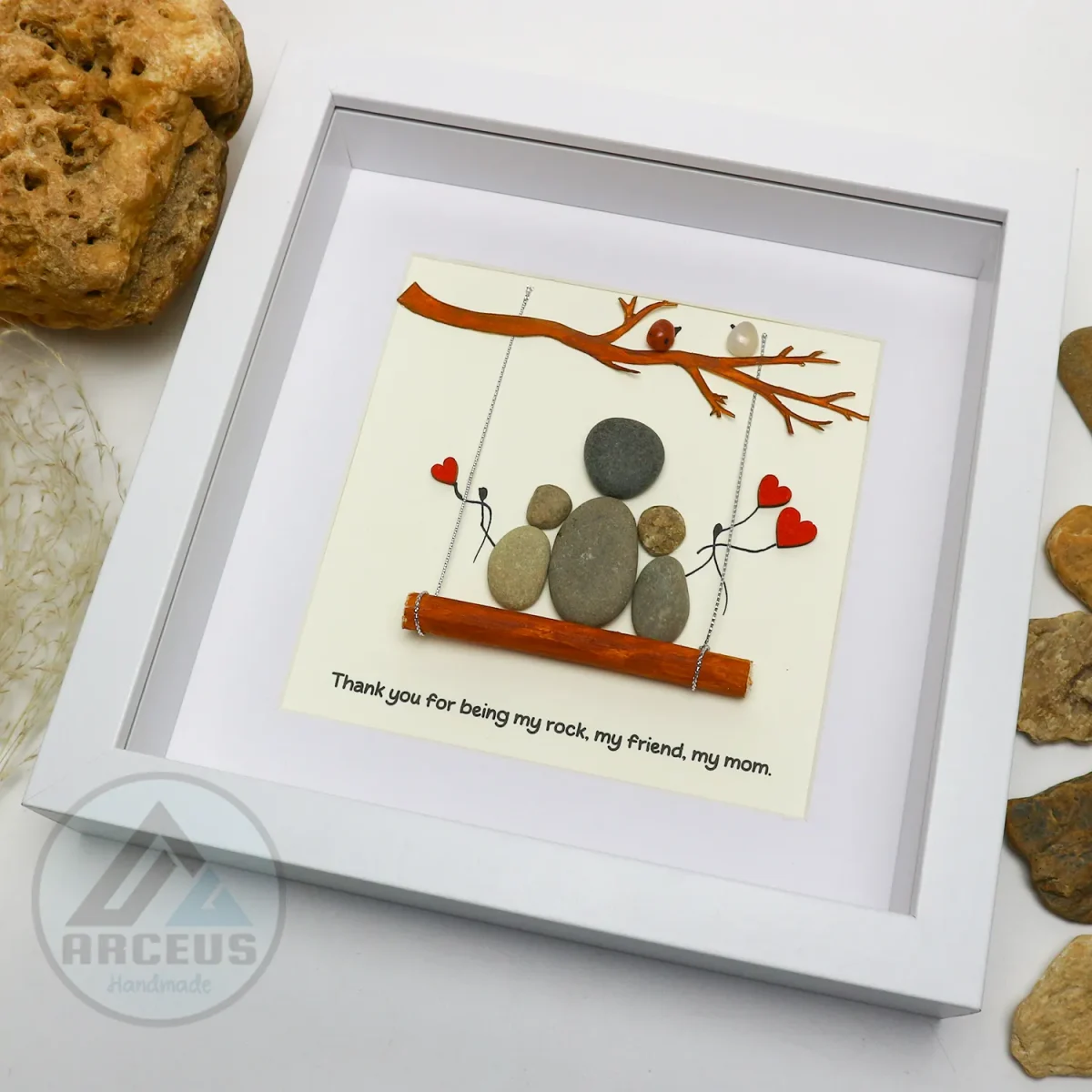 Personalized Gift For Mom, Mom Pebble Art, Gift For Mother Day, Mother's Day Gift, Mom Pebble Art, Pebble Art Gift For Mom From Daughter - Image 7