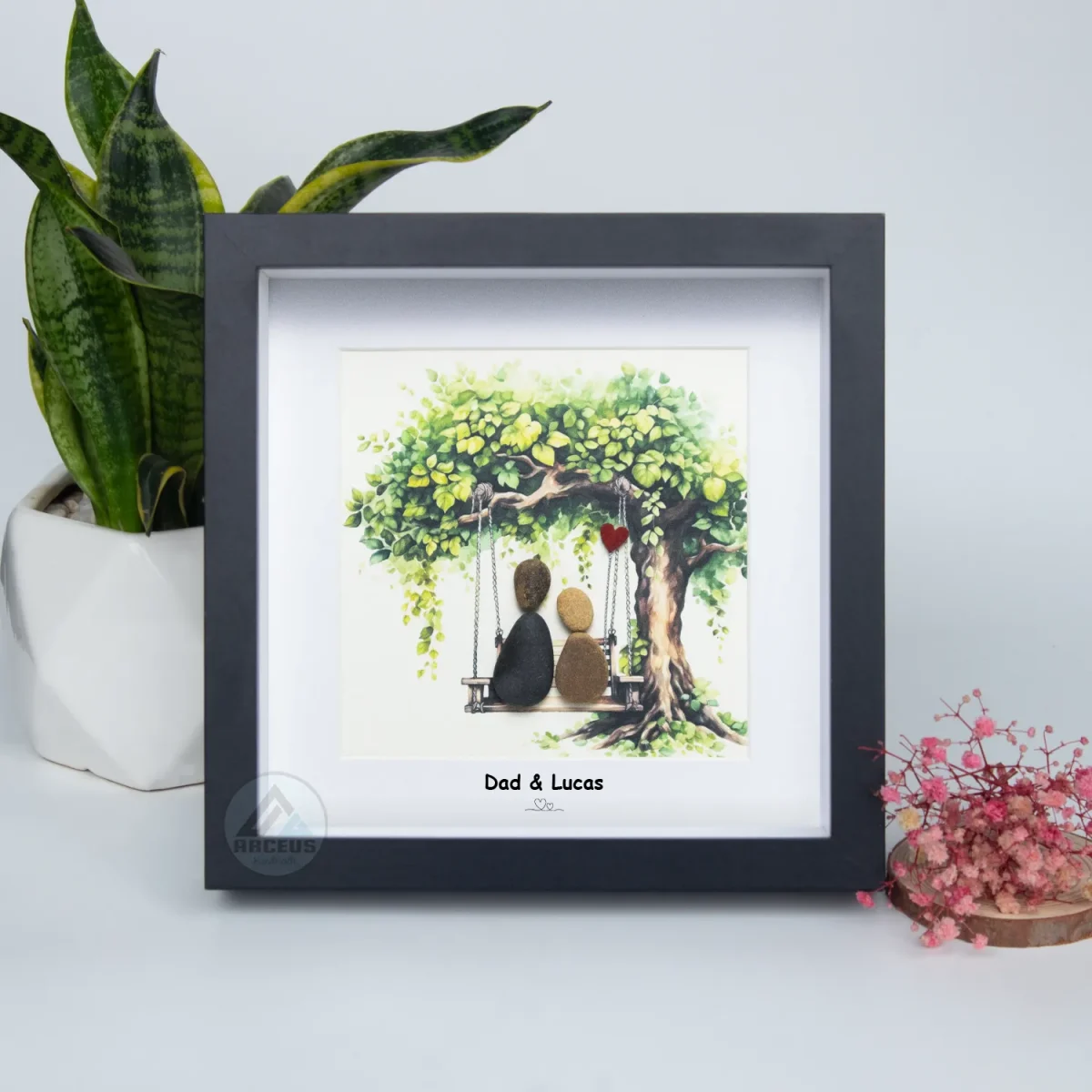 Personalized Father's Day Pebble Art, Unique Birthday Gift for Dad, Dad's Birthday Gift, Pebble Art for Dad, Father's Day Pebble Artwork - Image 6