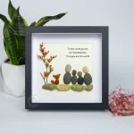 Grandparents Pebble Art, Pebble Art Birthday Gift For Nana, Gift For Grandma, Grandma & Grandchildren Pebble Frame, Pebble Art Gift - Image 5