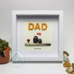 Personalized Father's Day Pebble Art, Unique Birthday Gift for Dad, Dad's Birthday Gift, Pebble Art for Dad, Father's Day Pebble Artwork