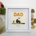 Personalized Father's Day Pebble Art, Unique Birthday Gift for Dad, Dad's Birthday Gift, Pebble Art for Dad, Father's Day Pebble Artwork - Image 7