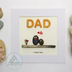 Personalized Father's Day Pebble Art, Unique Birthday Gift for Dad, Dad's Birthday Gift, Pebble Art for Dad, Father's Day Pebble Artwork - Image 5