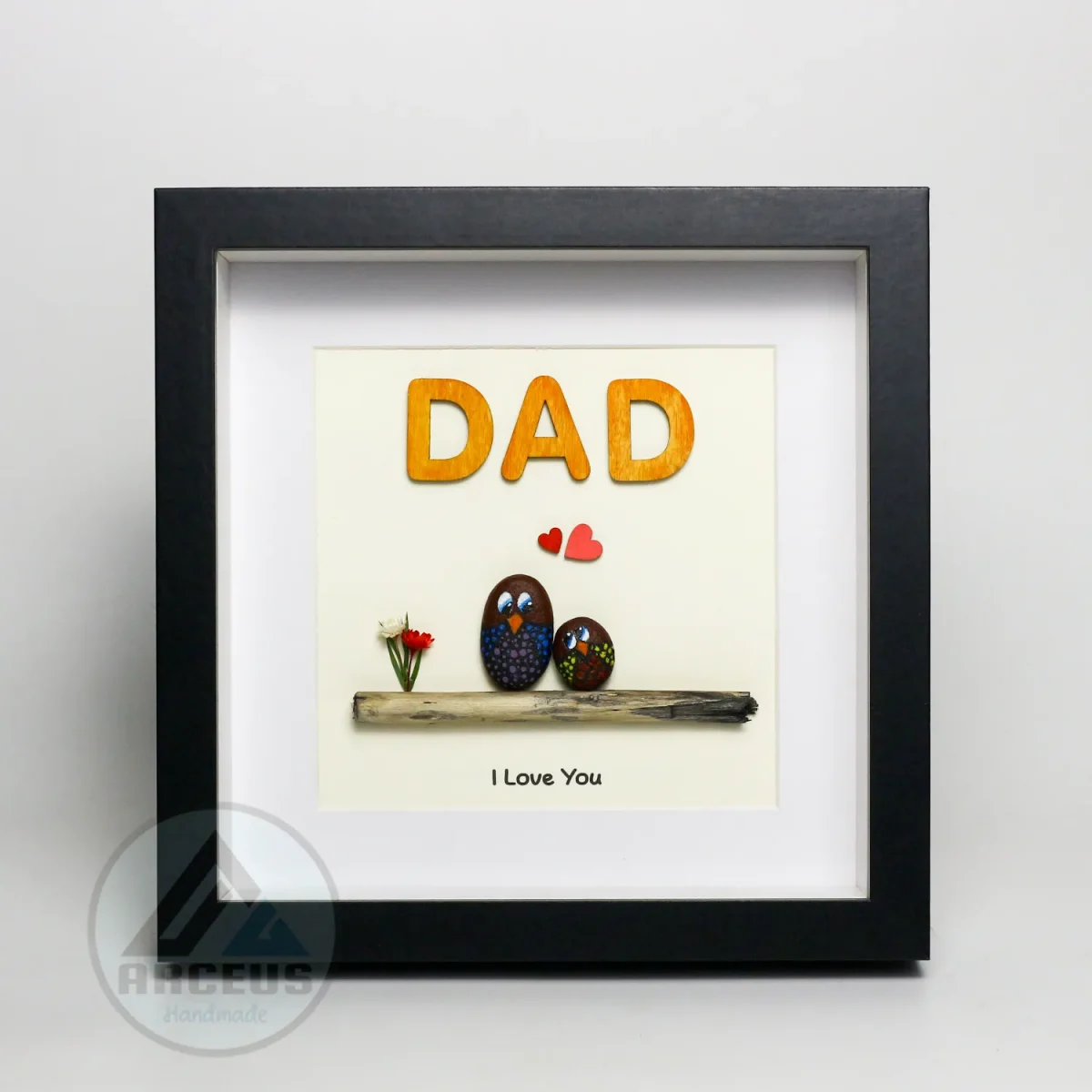 Personalized Father's Day Pebble Art, Unique Birthday Gift for Dad, Dad's Birthday Gift, Pebble Art for Dad, Father's Day Pebble Artwork - Image 2