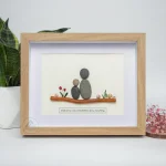 Grandpa Pebble Art, Fathers Day Gift, Pebble Frame Gift, Personalised Dad gift, Gifts from Grandchildren, Gift for Dad, Family Pebble Frame