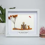 Personalized Family Pebble Art, Housewarming Gift Pebble Painting, Custom Pebble Art Family, Gift For Family, New Home Pebble Art Gift - Image 6