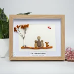 Personalized Family Pebble Art, Housewarming Gift Pebble Painting, Custom Pebble Art Family, Gift For Family, New Home Pebble Art Gift