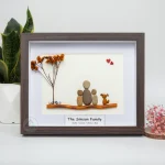 Personalized Family Pebble Art, Housewarming Gift Pebble Painting, Custom Pebble Art Family, Gift For Family, New Home Pebble Art Gift - Image 5