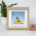 Personalized Dog Lover Pebble Art, Dog Wall Art, Dog Pebble Art, Framed Dog Wall Hanging, Dog Decor, Unique Animal Lover Gift, Baby Dog Art