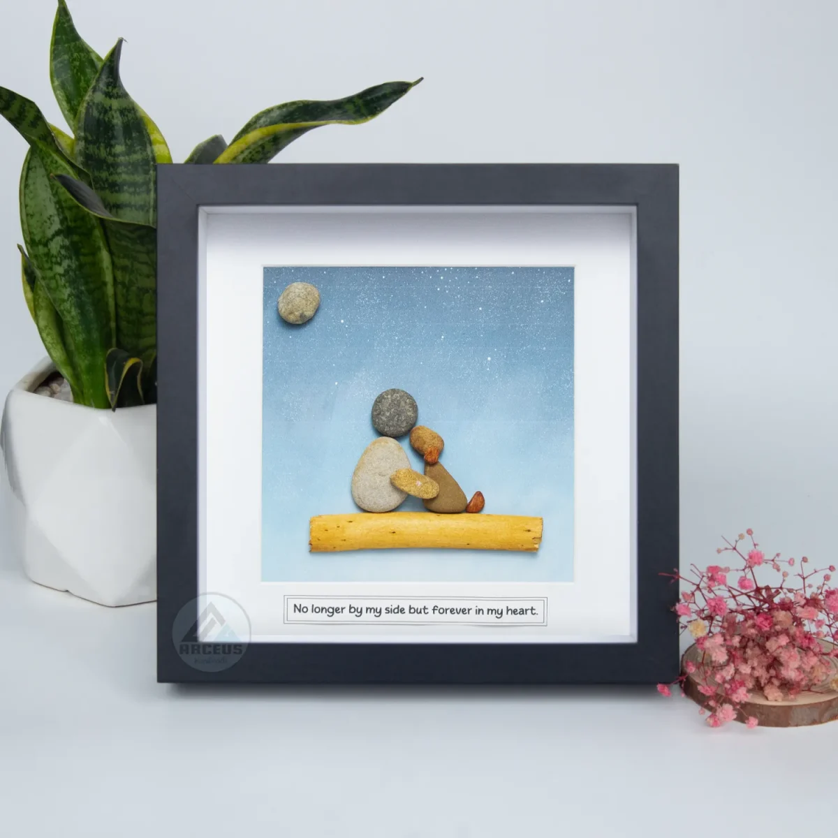 Personalized Dog Lover Pebble Art, Dog Wall Art, Dog Pebble Art, Framed Dog Wall Hanging, Dog Decor, Unique Animal Lover Gift, Baby Dog Art - Image 6