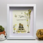 Personalized Couple Pebble Art, Wedding Gift for Couple, Anniversary Gift For Girlfriend / Wife / Husband, Pebble Painting, Pebble Art Gift - Image 6