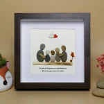 Personalized Grandparents Gift, Grandparents Day Gift, Grandparents Pebble Art, Gifts for Grandparents, Grandparents Gifts from kids - Image 4