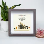 Personalized Family With Pets Pebble Art, Pebble Art Gift, Family With Dog Pebble Art, Family With Cat Pebble Art, Gift for Family - Image 6