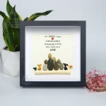Personalized Family With Pets Pebble Art, Pebble Art Gift, Family With Dog Pebble Art, Family With Cat Pebble Art, Gift for Family - Image 5