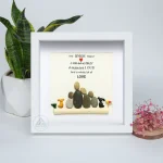 Personalized Family With Pets Pebble Art, Pebble Art Gift, Family With Dog Pebble Art, Family With Cat Pebble Art, Gift for Family - Image 7