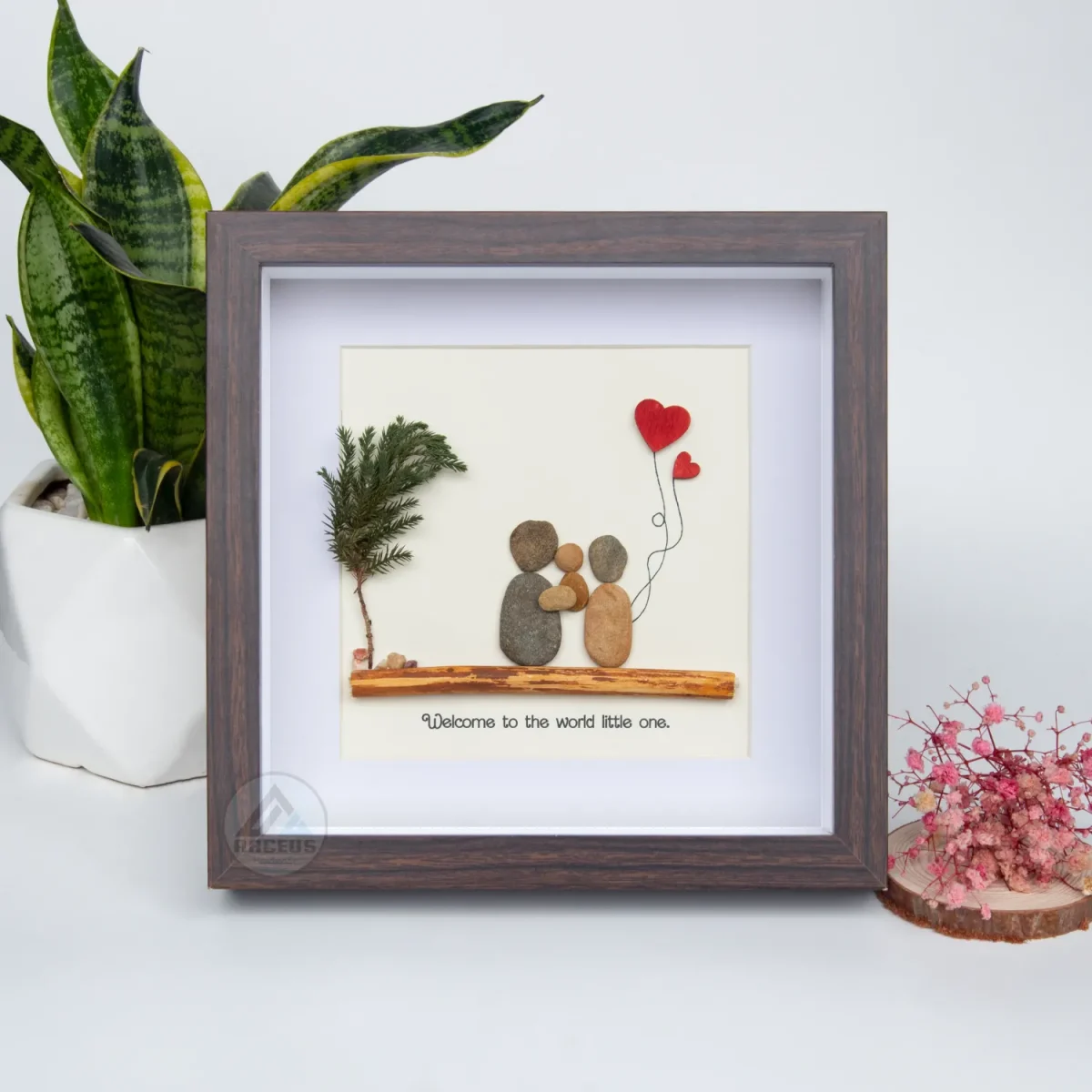 Personalized Family Pebble Art, Housewarming Gift Pebble Painting, Custom Pebble Art Family, Gift For Family, New Home Pebble Art Gift - Image 7