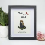 Mum And Dad Pebble Art, Personalized Anniversary Gift for Parents, Gift For Parents Aniversary, Gift For Mom, Gift For Dad - Image 5
