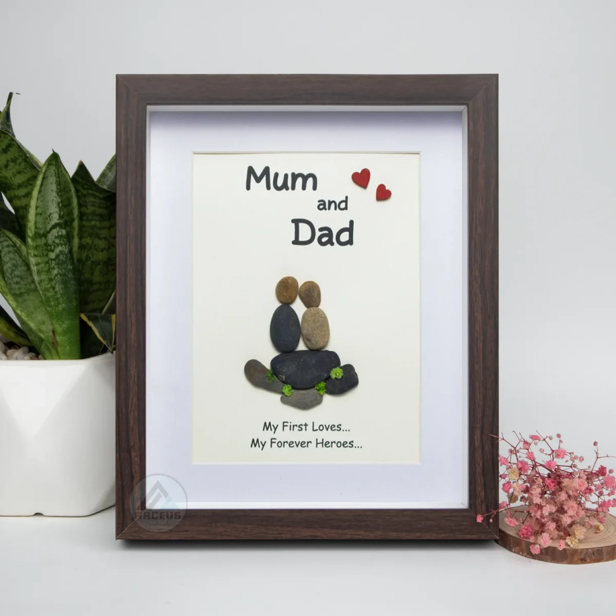Mum And Dad Pebble Art, Personalized Anniversary Gift for Parents, Gift For Parents Aniversary, Gift For Mom, Gift For Dad - Image 7