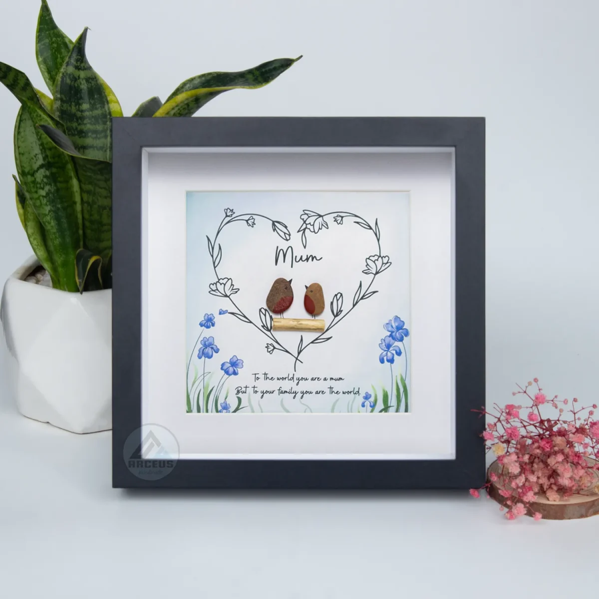 Personalized Gift For Mom, Mom Pebble Art, Gift For Mother Day, Mother's Day Gift, Mom Pebble Art, Pebble Art Gift For Mom From Daughter - Image 5