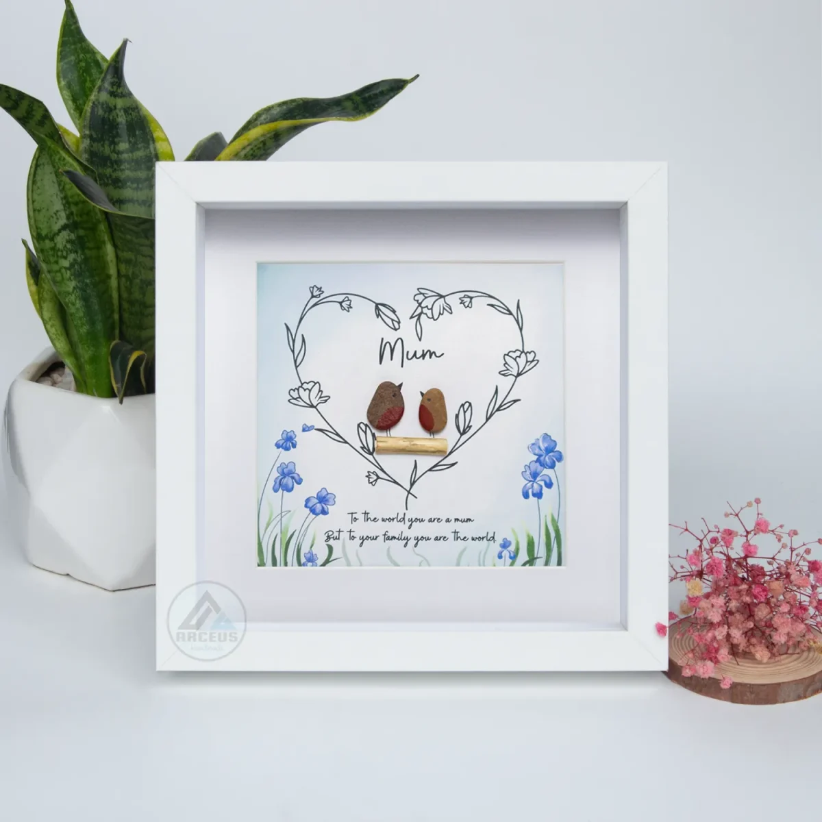 Personalized Gift For Mom, Mom Pebble Art, Gift For Mother Day, Mother's Day Gift, Mom Pebble Art, Pebble Art Gift For Mom From Daughter - Image 6