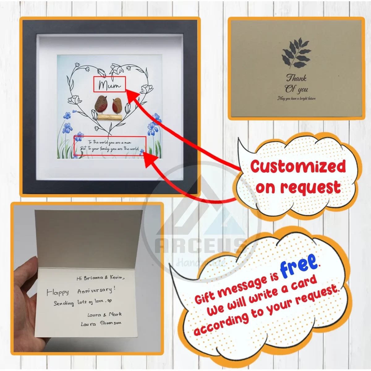 Personalized Gift For Mom, Mom Pebble Art, Gift For Mother Day, Mother's Day Gift, Mom Pebble Art, Pebble Art Gift For Mom From Daughter - Image 3