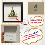 Personalized Christening Gifts, Christening Family Gift, Christening Pebble Frame, Christening Gift from Godparents, Baptism Gift - Image 3