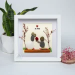 Personalized Couple Pebble Art, Wedding Gift for Couple, Anniversary Gift For Girlfriend / Wife / Husband, Pebble Painting, Pebble Art Gift - Image 7