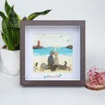 Personalized Couple On The Beach Pebble Art, Gift for Wedding Anniversary, Gift for Couple, Love Pebble Art Gift, Pebble Painting - Image 7