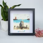 Personalized Couple On The Beach Pebble Art, Gift for Wedding Anniversary, Gift for Couple, Love Pebble Art Gift, Pebble Painting - Image 6