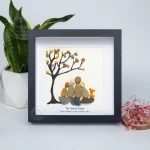 Personalized Family With Pets Pebble Art, Pebble Art Gift, Family With Dog Pebble Art, Family With Cat Pebble Art, Gift for Family - Image 6