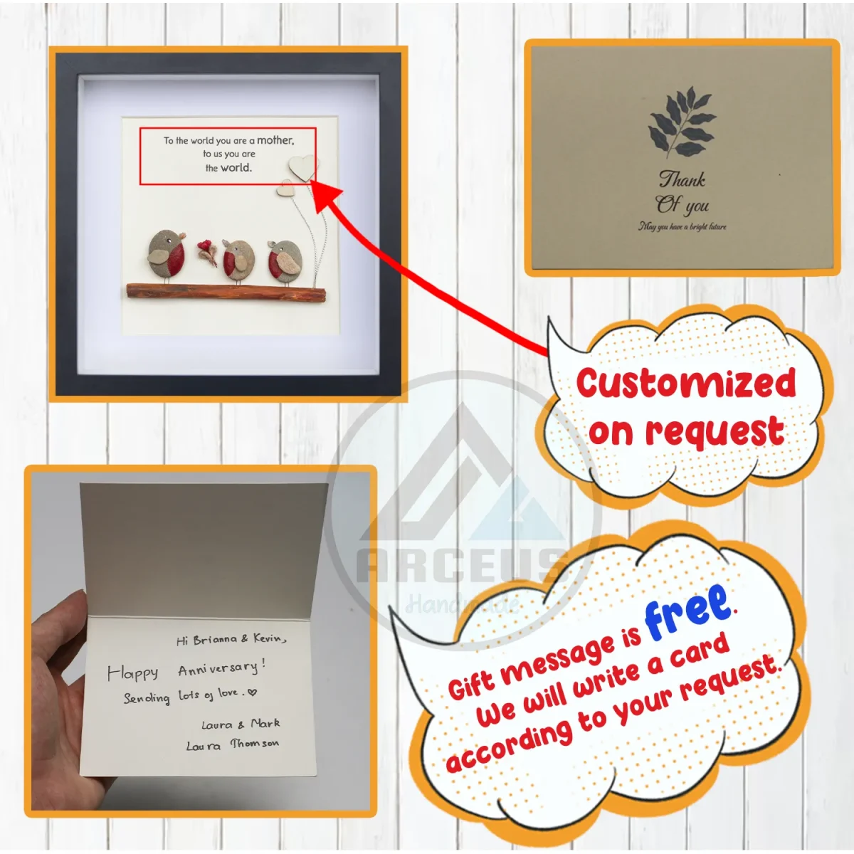 Personalized Gift For Mom, Mom Pebble Art, Gift For Mother Day, Mother's Day Gift, Mom Pebble Art, Pebble Art Gift For Mom From Daughter - Image 3