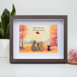 Personalized Family With Pets Pebble Art, Pebble Art Gift, Family With Dog Pebble Art, Family With Cat Pebble Art, Gift for Family - Image 7