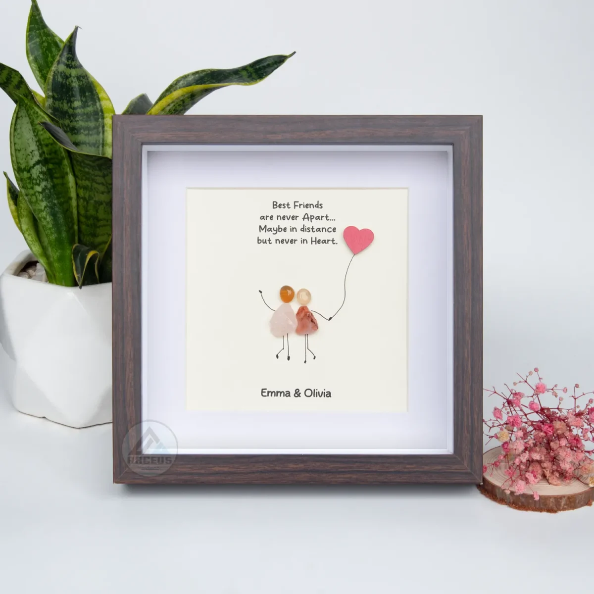 Personalized Best Friend Pebble Art, Birthday Gifts, Gifts For Best Friends, Friends Female, Best Friend Pebble Art, Pebble Art Gift - Image 5