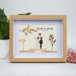 Personalized Wedding Anniversary Pebble Art, Couple Pebble Art, Anniversary Present for Him or Her, Pebble Art Gift, Pebble Painting - Image 2